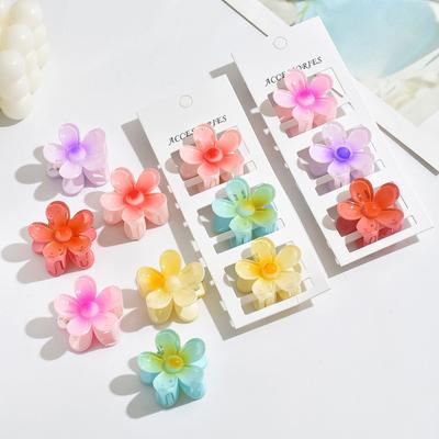 Summer Women 4CM Flower Hair Clips Vacation Bohemia Egg Flower Hair Clips Barrettes Girls Mini Hairpins Hair Accessories