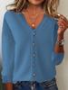 Women's Knitted Cardigan: Spring-Summer Long Sleeve Sweater, Plus Size Autumn Outerwear