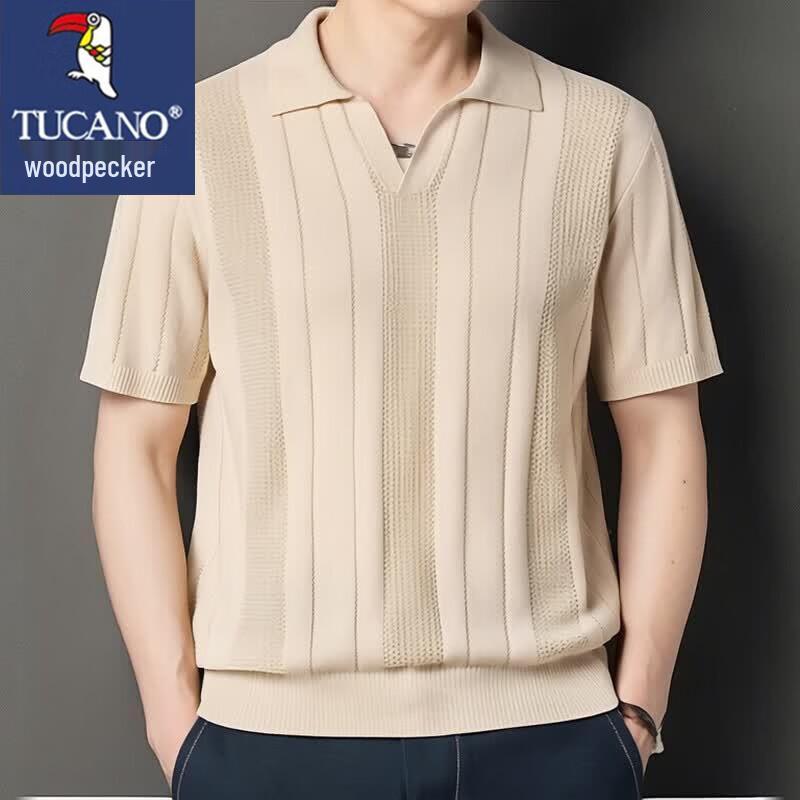 TUCANO Men s Openwork Knit Polo Shirt M