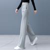 Solid Drawstring Straight Leg Sweatpants Casual High Waist Loose Pants Women's Clothing