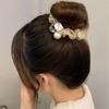 Luxury Pearl Organza Hair Band with Rhinestones