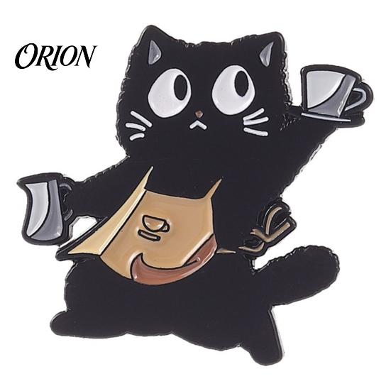 Long-lasting Brooch Black Cat Themed Brooch, Anti-Rust Lightweight Lapel Pin, Cartoon Jewelry Accessories for Clothing Bag Decoration Party