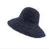 Anti-UV Beach Sun Hat Solid Color Summer Bucket Hat Fisherman Hat Crochet Straw Hat  Outdoor