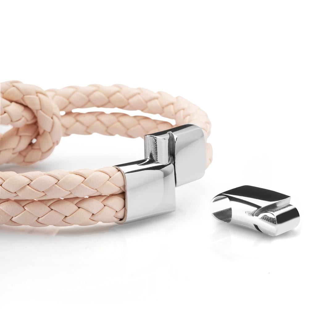 Leather Bracelet for Women 18cm Light Blue Jewelry Box Authentic Decorative Arm Chain Girlfriend Gifts Sister Wife Couple Infinity Mother Lover