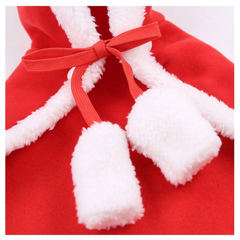 Cute Warm Cat Clothes Dressing Up Christmas Red Hat Dog Cape Cat Costume Pet Clothes Cat Cloak