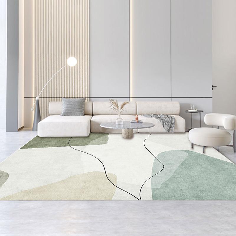 Japanese Style Quiet Wind Living Room Carpet Floor Mat Nordic Geometric Luxury Carpet Full Bedding Household Room Bedside Carpet