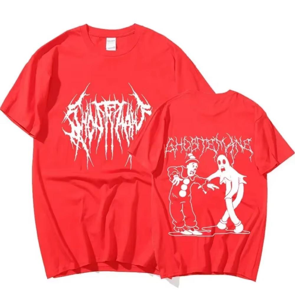 Ghostemane Double Sided Print T-shirt Men Women  Fashion Hip Hop Metal Gothic Rock T Shirt Oversized Loose Streetwear