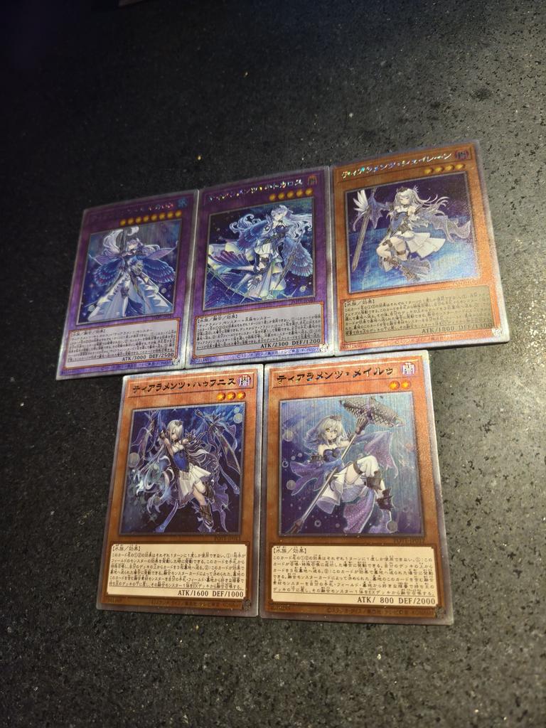 Yu-gi-oh! 5pcs/set Tearalaments  Diy Self-made Card Collection Cards Gauze Flash Anime Toy Gift Colorful Flash