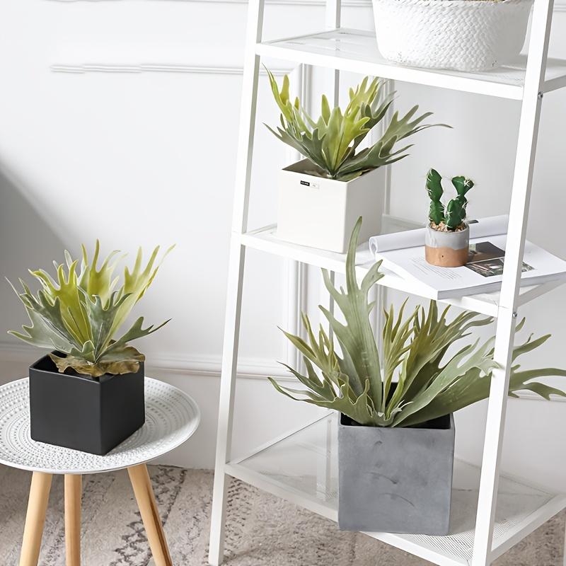 Artificial Staghorn Fern Hanging Plants Fake Boston Fern Hanging Plant Faux Fern Plant for Indoor Outdoor Home Wall Room Gar
