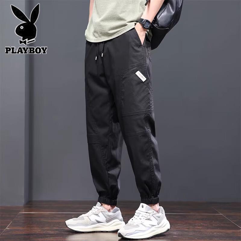 

Playboy Men s Ice Silk Quick Dry Loose Fit Jogger Pants 2XL