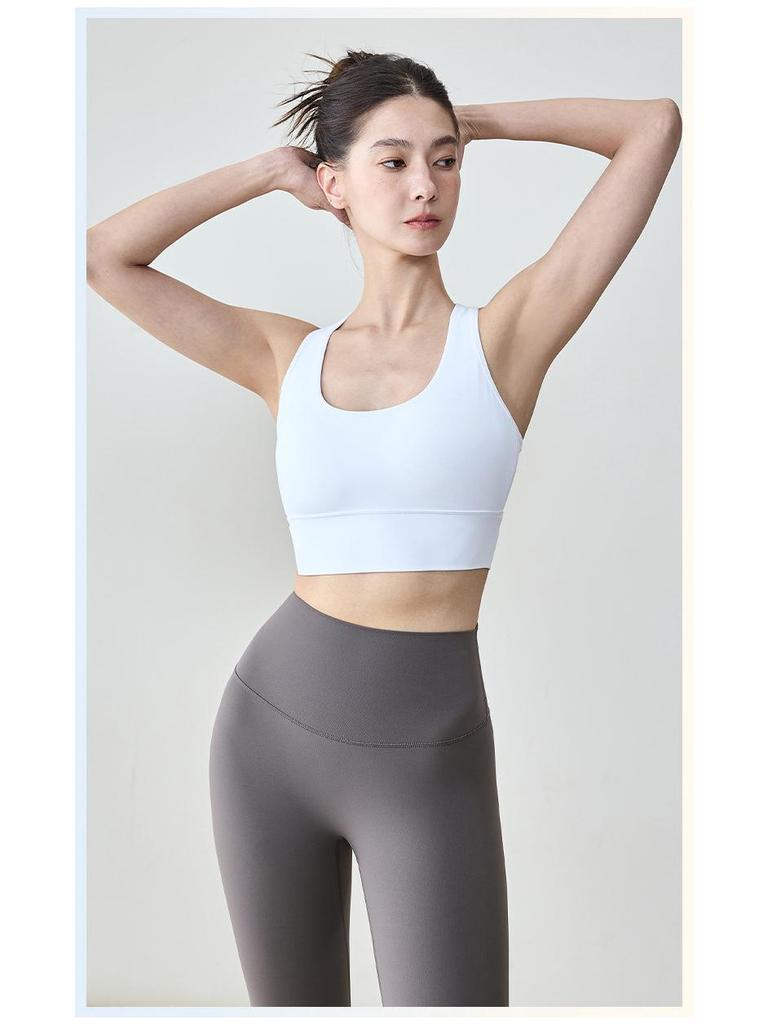 Women's Summer Slimming Racerback Yoga Bra with Chest Pads - Beautiful Back Design
