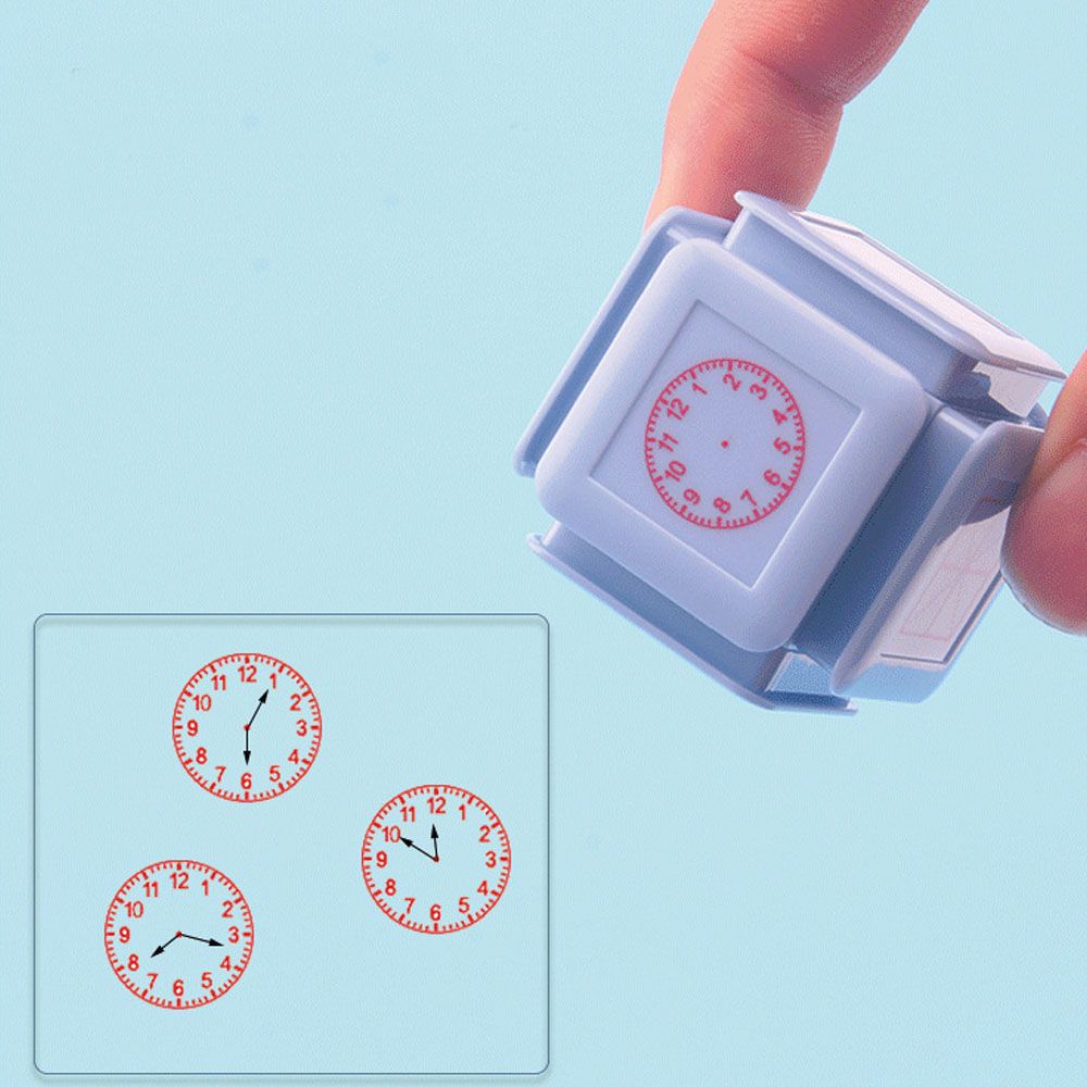Student Teaching Tools Clock Stamp Kids Educational Stamper Early Education Seals Teaching Seal