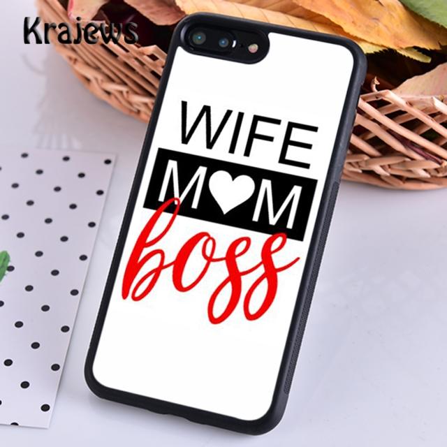 Wife Mamma Boss For iPhone 17 Air 16 Phone Case Cover 15 14 Plus 12 13 Pro Max Coque Fundas