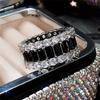 Huajie Women's Classic Shining Zirconia Contrasting Colors Rings Bling Temperament Ladys Party New Ring  Fashion Tide