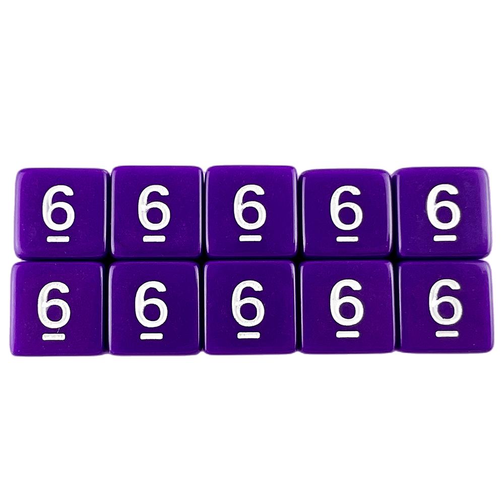 Polyhedral Dice 10pcs 6 Sided Dice Digital Dice for DND Role Playing Game Board Game Accessories