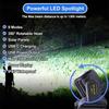 350000 Lumens Spotlight, Rechargeable Led Spot Light Flashlight 9 Modes Super Bright Outdoor Waterproof Solar Flashlight