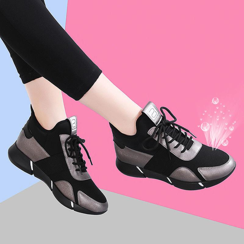 Soft-soled mother shoes women's 2025 summer new one-pedal middle-aged women's shoes lace-up casual sports shoes