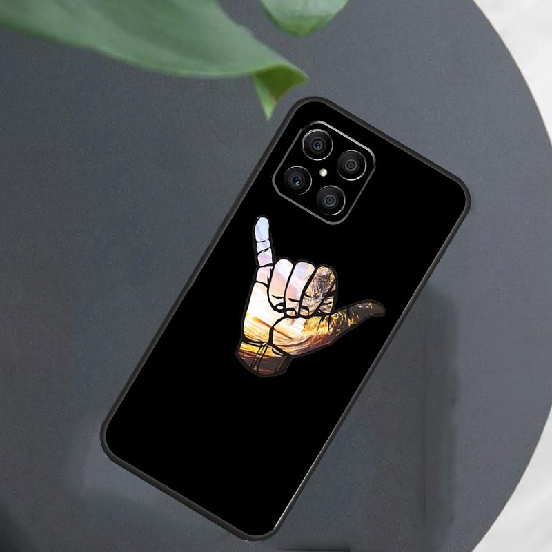 Surfer Surf Hang Loose Shaka For Honor Magic 5 6 7 8 Pro Case For Honor 400 200 50 70 Lite X8c X8b X9a X9b X9c X9d Win RT