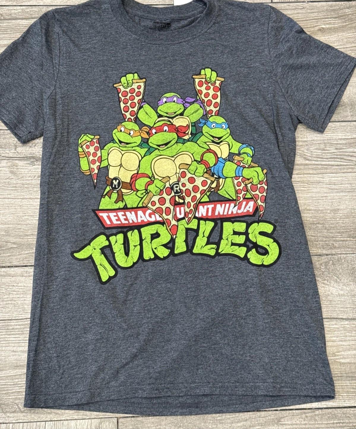 

2015 Teenage Mutant Ninja Turtles Group Pizza Graphic 100% Cotton T-shirt Mens Tees Top Size Small AS IS 3XL