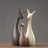 Ceramic Deer Statue Family Deer Luxury Craft Jewelry Family Statue Suitable for Living Room Bedroom Office Decoration Lovely Home Decoration