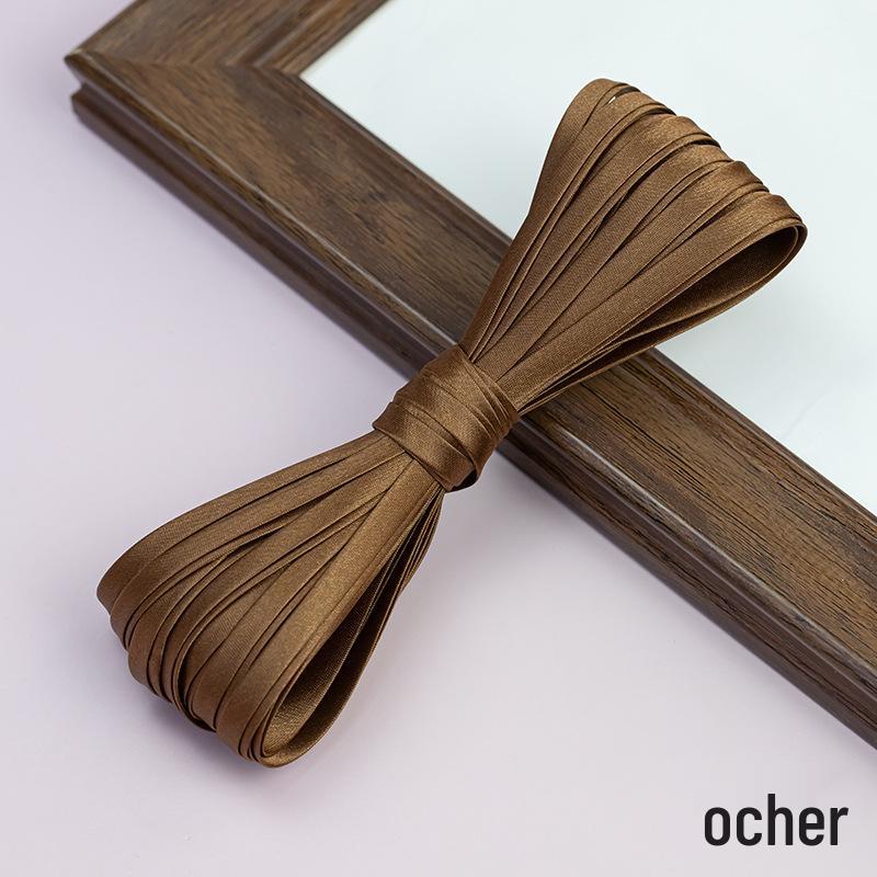 Hengmeihe Satin Cheongsam Paspelband - 0,6 cm Bügelfreie Saumeinfassung für Bekleidungszubehör