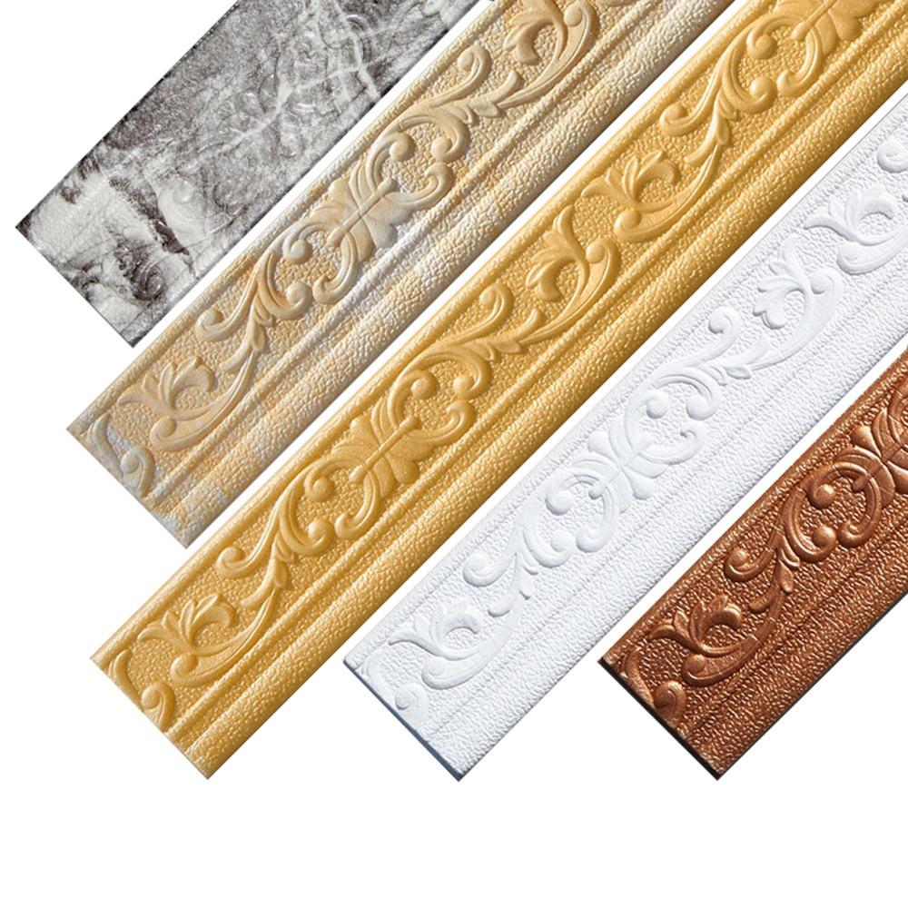 

10m Waterproof Home Bedroom Wall Decorations Wallpaper Border Foam Wall Stickers Self Adhesive 10mx8cm-5