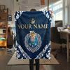 Custom Name,FC Porto Printed Flannel Blanket, soft throw for bedroom sofa, washable, Christmas present, great gift.