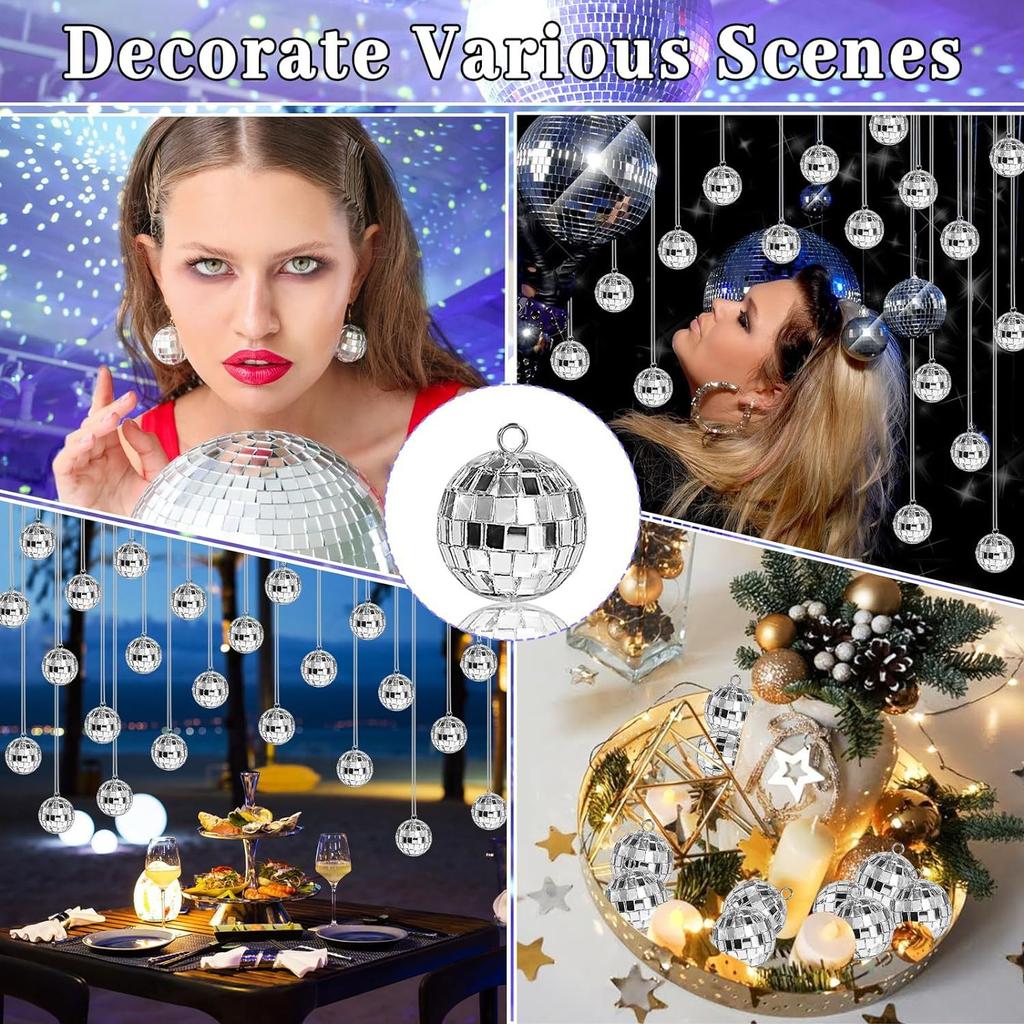 10/20Pcs Crafts Disco Ball Charm Novelty Mirror Disco Ball For Bracelet Making Disco DIY Keychain Earrings Necklace Pendant