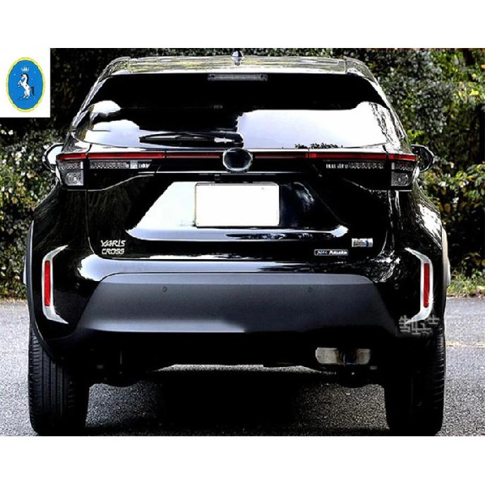 For Toyota Yaris Cross Rear Fog Light Lamp Cover Trim Foglamp Frame Sticker Car Styling Exterior Accessories