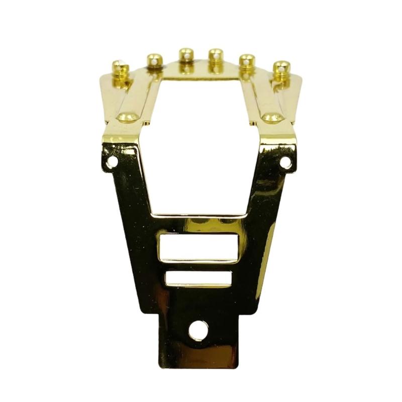 Heavy Duty Jazz Guitar Bridge Metal Texture Suitable for Enhancing Volumes and Customizable String Height Adjustment