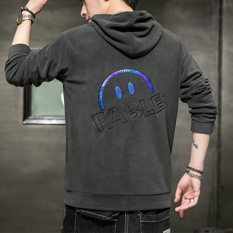 Sweater Men  S Winter Round Neck Loose Sweater Autumn Long Sleeves Sweater L серый