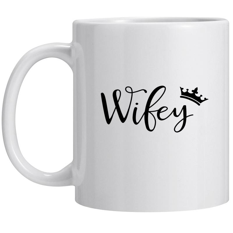 Husband Hubby Wife Valentine'S Day Birthday Gift Ceramic Coffee Mark Mug Wedding Anniversary