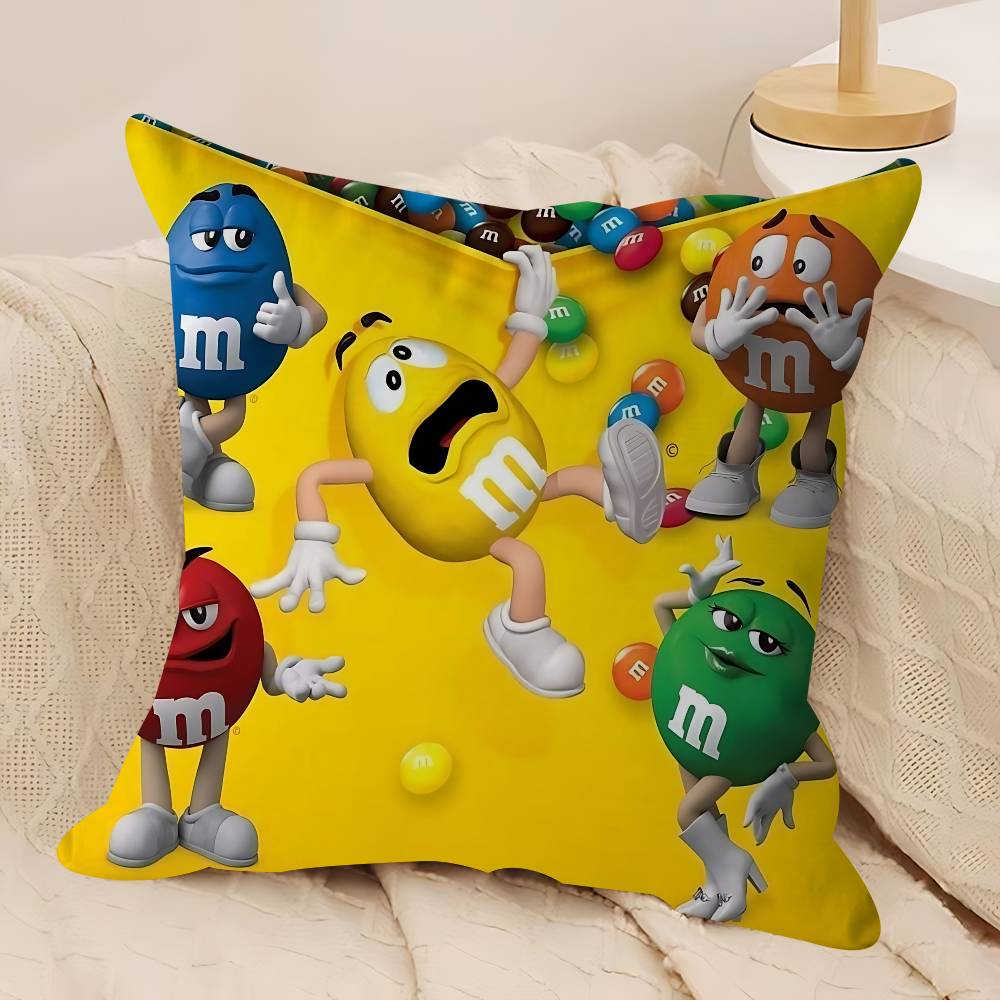 M&Ms C-ChocolateS Pillow Gift Home Office Decoration Bedroom Sofa Car Cushion Cover Case 45x45