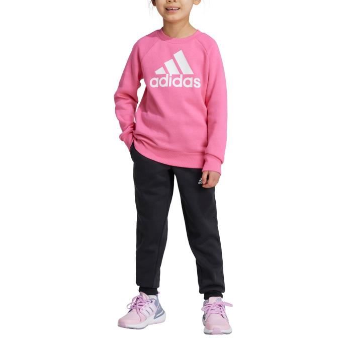 Survêtement Fille - Adidas - Essentials Logo Fleece - Rose - Manches Longues - Respirant