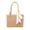 Women Summer Straw Woven Tote Small Clutch Bags Retro Ladies Beach Basket Handbags Vacation Travel Shopping Purse