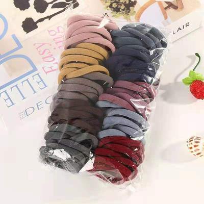 10 sztuk kobiety dziewczęta proste podstawowe elastyczne opaski do włosów krawaty Scrunchie kucyk Holder opaski gumowe modna opaska do włosów akcesoria do włosów