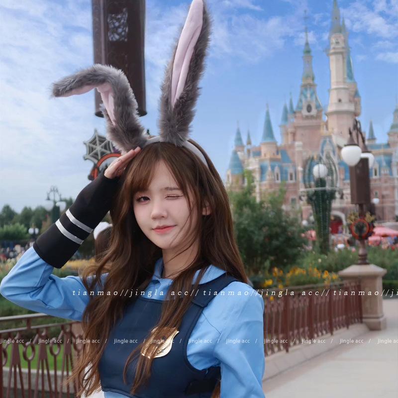 Judy Rabbit long ears headband new cos bunny funny cute headband accessories