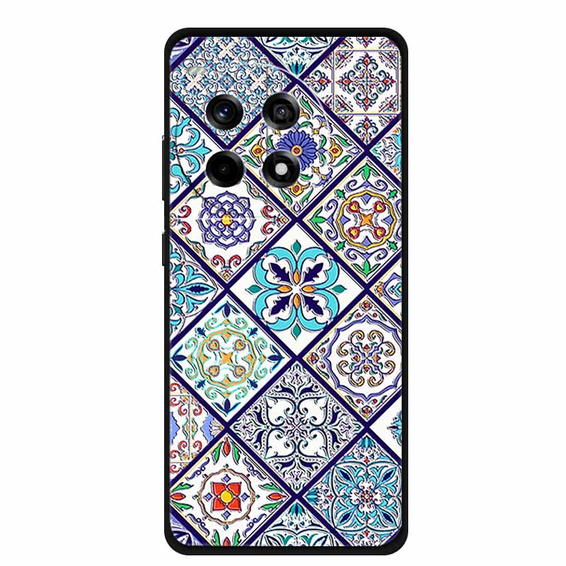 3D Relief Emboss Case For OnePlus 13 5G 11R Ace 3 2 Pro OnePlus 12R Phone Case Black Silicone Soft Back Cover Cases Funda Coque