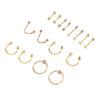 Nose Studs Set Stainless Steel Exquisite Different Shapes Safe Smoothing Polished Surfaces Nose Studs for Women