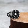 Viking Style Ring War Shield Theme Norse Rune Men's Trendy Jewelry