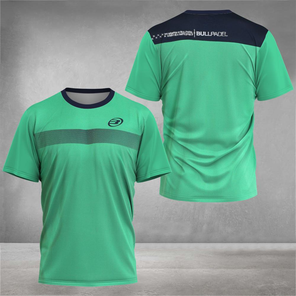 Summer Boutique Padel Element Print Quick-drying Short-sleeved Fashion Men's Tennis Wear Men's Fitness Sports Breathable T-shirt