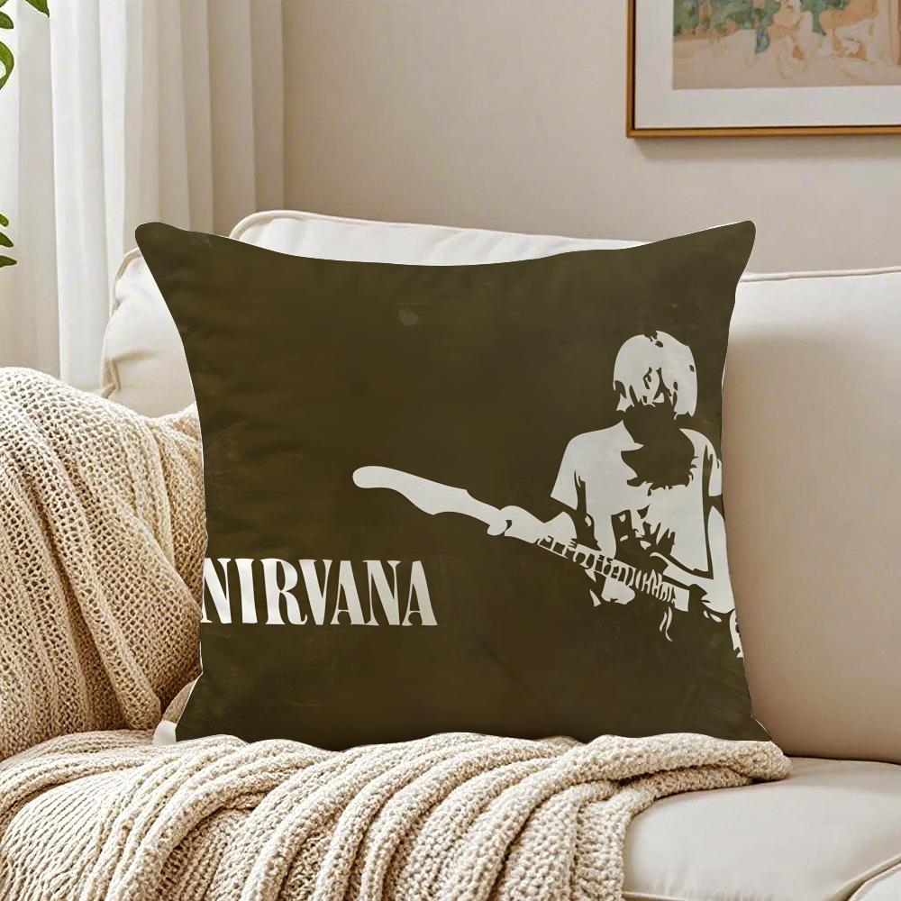 band grunge NNirvana Cushion Cover Pillowcase Antidustmite living Room Sofa Decor Cushion Room