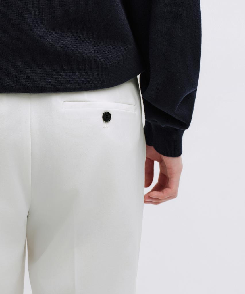 MUSINSA STANDARD Wide Hidden Banding Slacks [Cream]