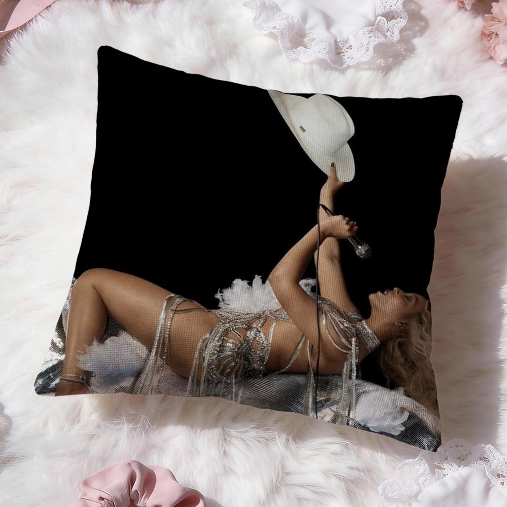 Singer B-Beyonce Cowboy Cushion Cover Premium Comfort Reversible Pillow Cove -Two In One Design for Any Room & Car Interior