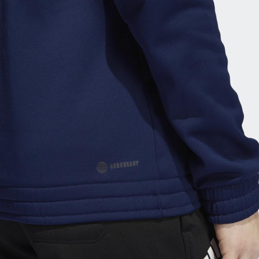 adidas Reißverschluss Buchstabenprint Kapuzenjacke Damenjacken Marineblau HI0697