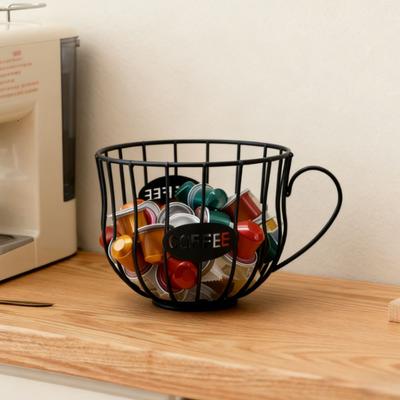 Mode Jern Kaffepude Holder Udskåret Kreativ Kaffeflødebeholder Stor Kapacitet Opbevaringskop Boligindretning