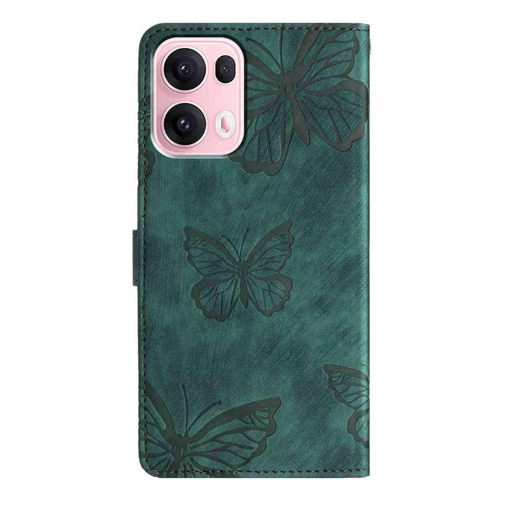 For Oppo series.Oppo A17 A18 A36 A54 A57 A58 A74 A76 A77 A78 Reno8...Faux Leather Wallet Case with Butterfly Design,Card Slots & Shockproof Protection