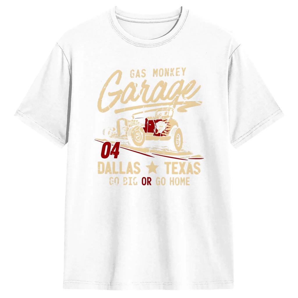 Monkey Gas Garage T Shirt Summer Popular T Shirts Unisex 100 Cotton Crew Neck Plus Size Top Tees Short Sleeve Awesome Tops