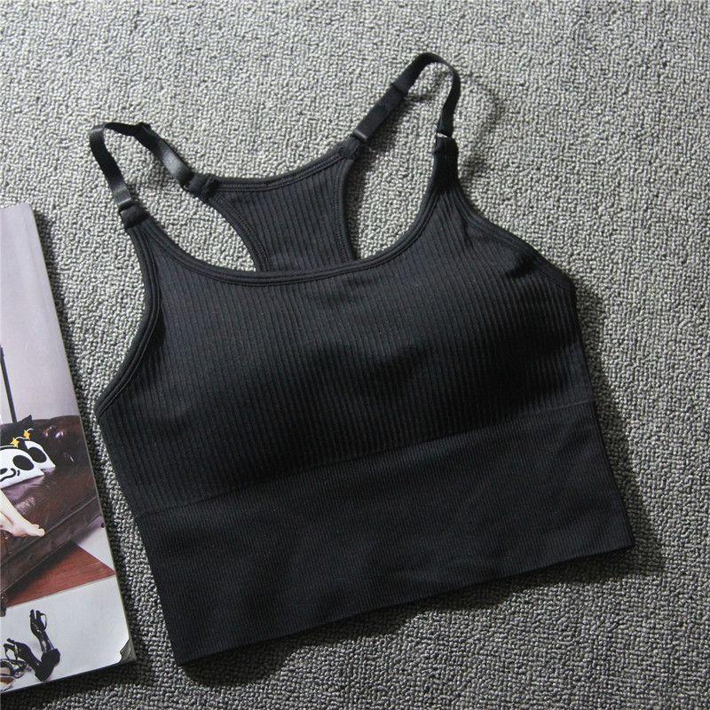 European and American-Style Adjustable Gym Sports Bra Black 2XL