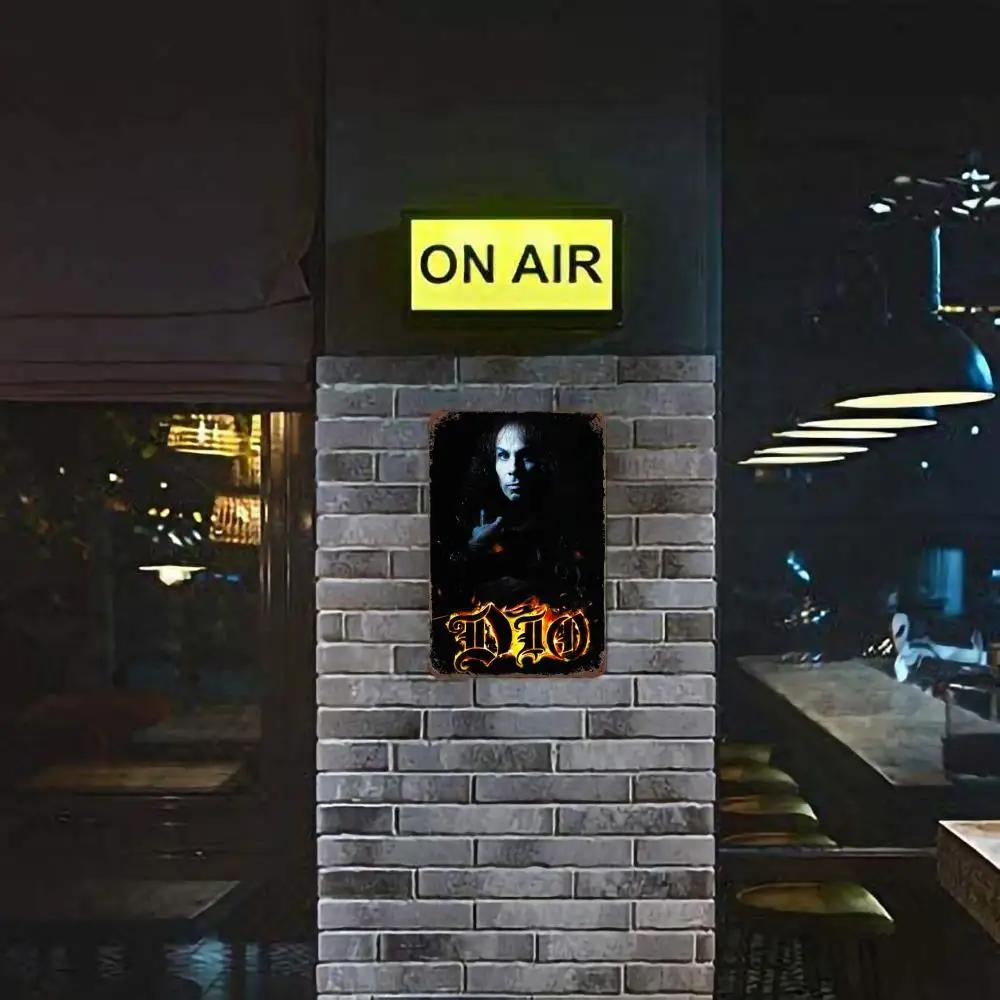 Dio Bands Metal Decor Poster Vintage Tin Sign Metal Sign Decorative Plaque for Pub Bar Man Cave Club Wall Decoration